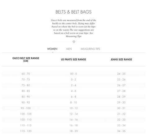 gucci belt size chart men.